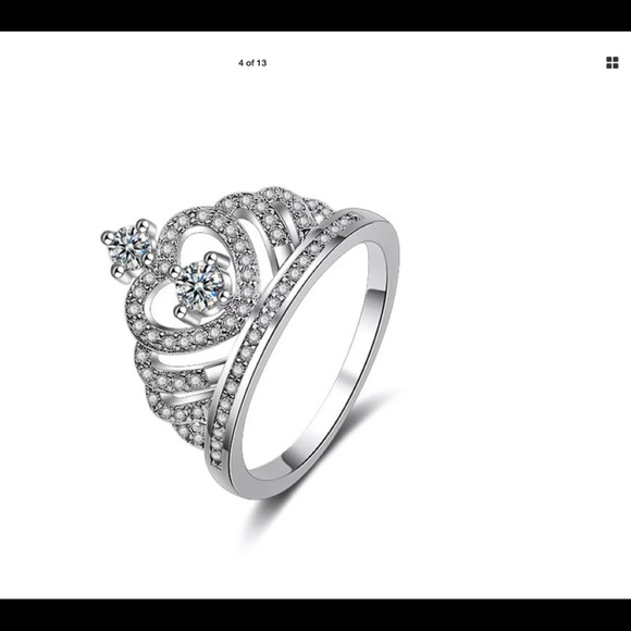 Sterling silver Crown ring - Picture 6 of 8